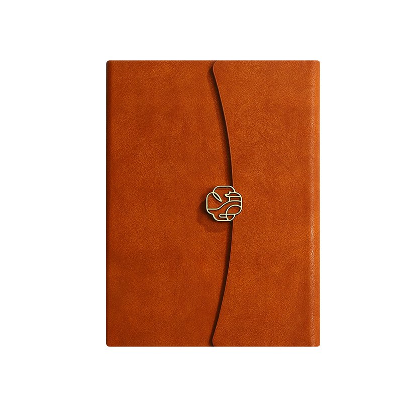 Custom PU Leather Notebook | A5 / B5 | 120 Sheets | Personalized Logo Printing Orange