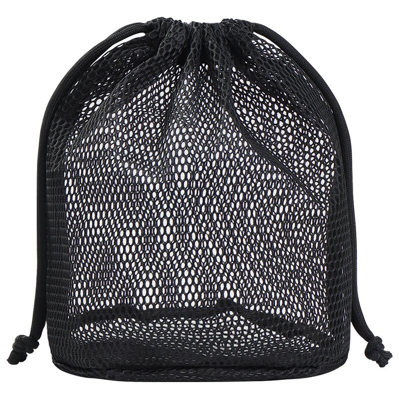 Mesh Pocket Drawstring Bag